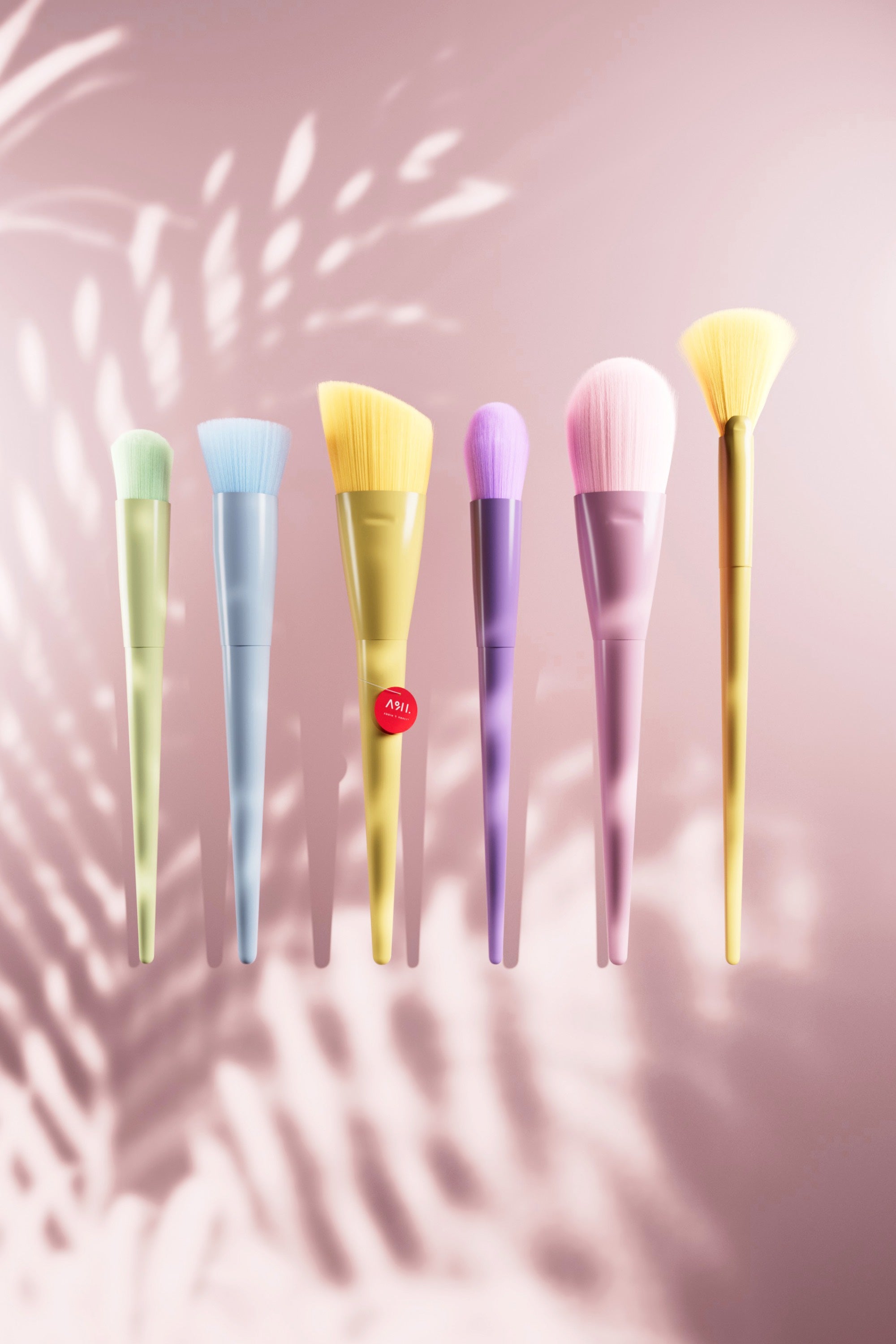 Colourful Minimalist 17-Piece Makeup Brush Set A&H
